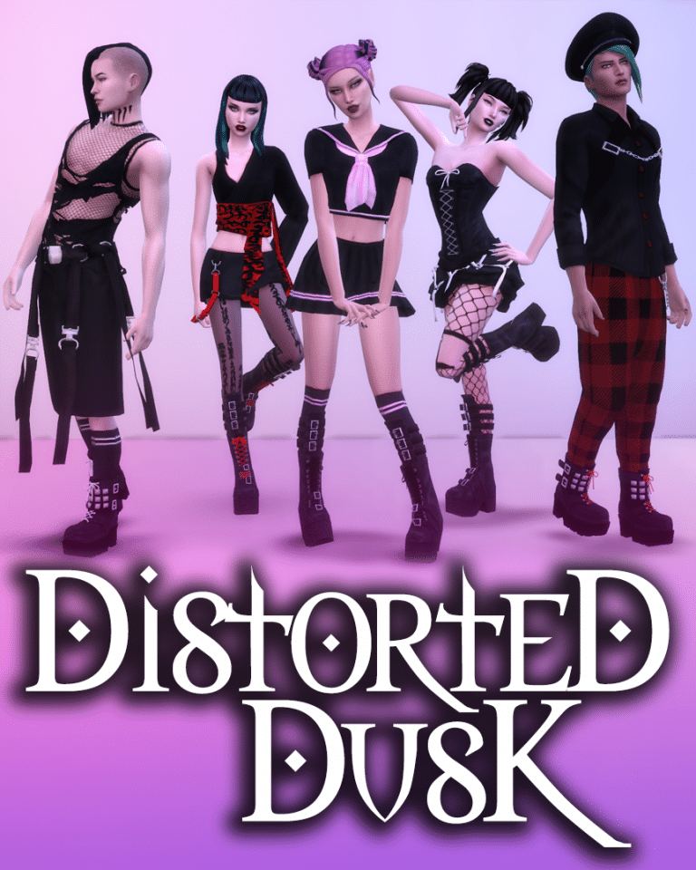 Distorted Dusk Collection (Skirt/ Socks/ Boots/ Hat/ Pants/ Shirt/ Dress/ Tights/ Pants/ Top) [MM]