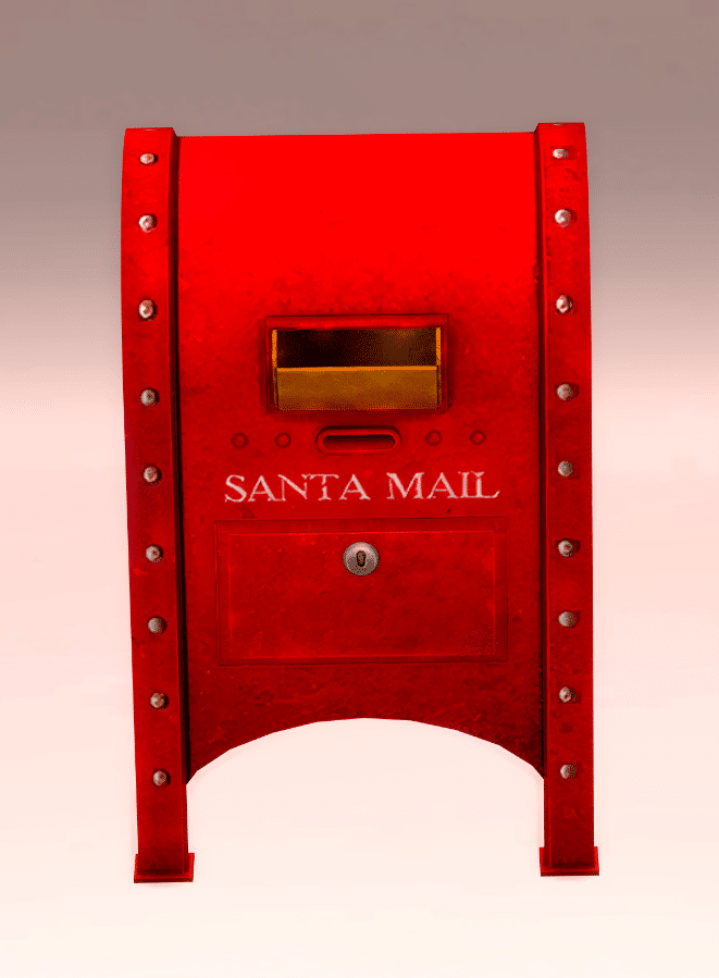 Metal Post Mailbox Decor