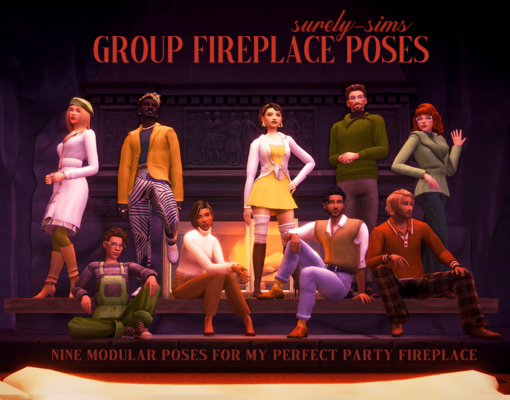 Perfect Party Fireplace Group Pose Pack
