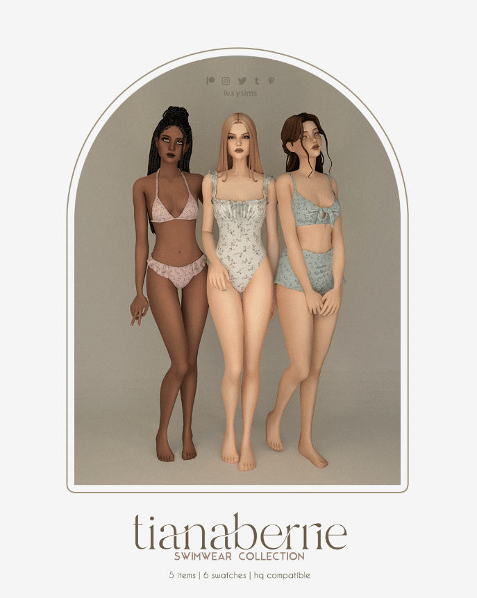 Realistic Swimsuit Set for Female