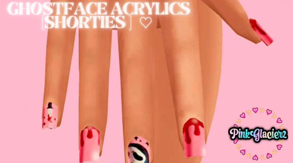 Ghostface Short Nail Acrylics for Female [ALPHA]