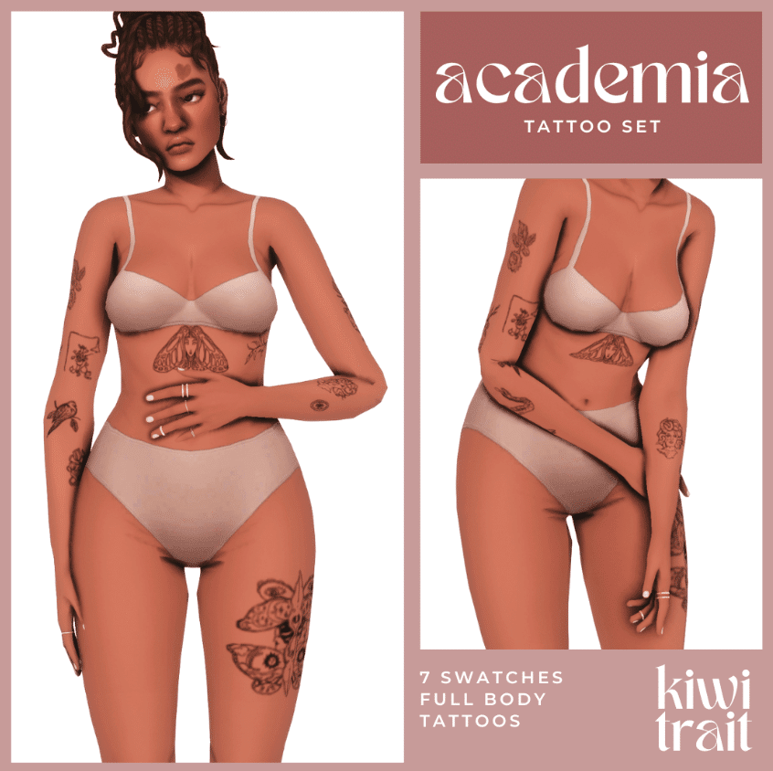 Academia Full Body Tattoo Set