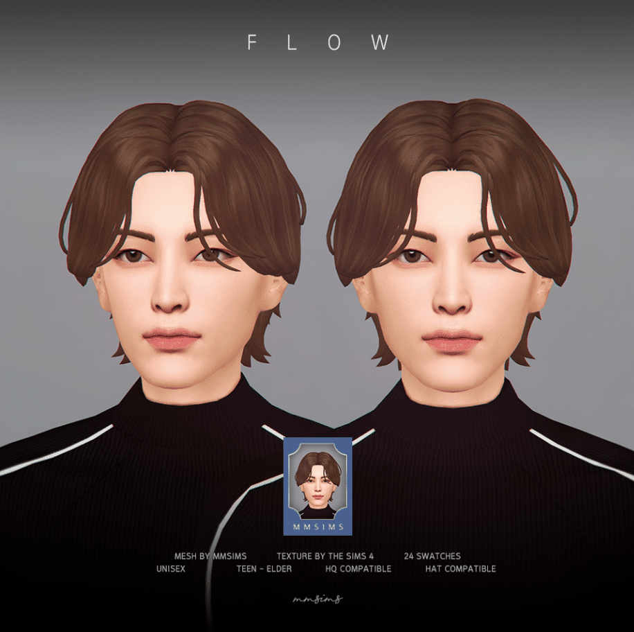 Middle Parted Wolf Cut Hairstyle for Male and Female [MM]