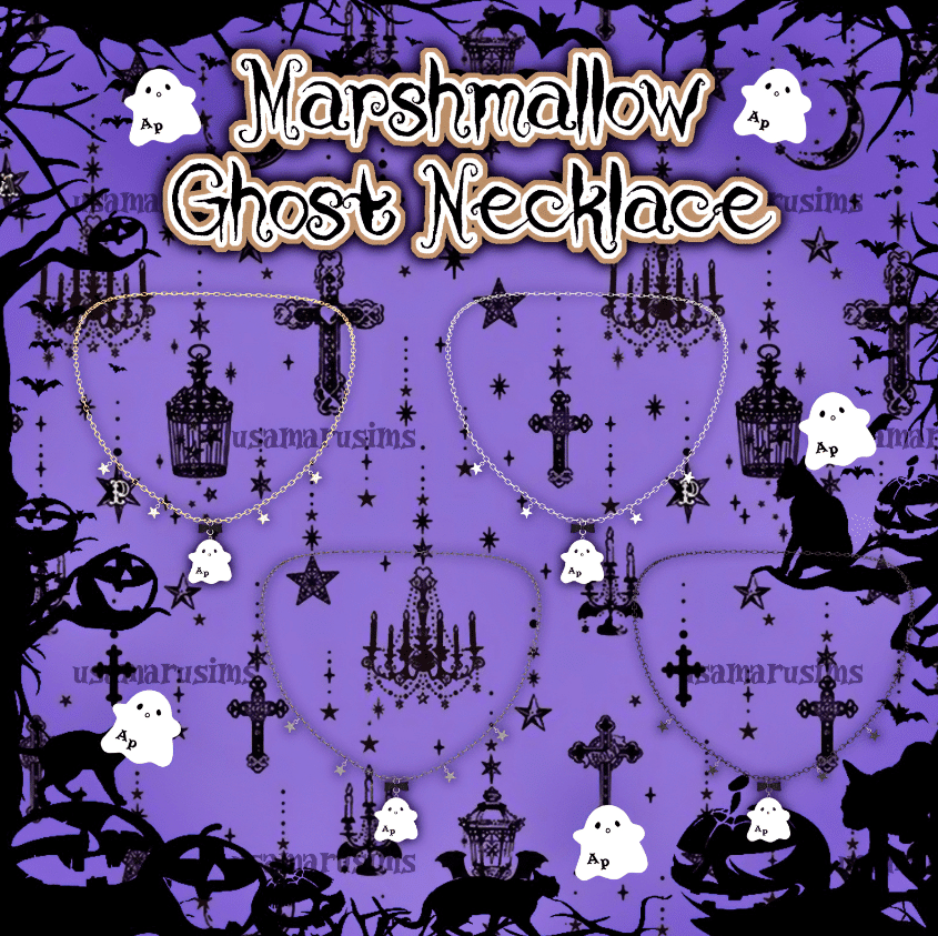 Marshmallow Ghost and Bunny Necklaces Accessory [ALPHA]