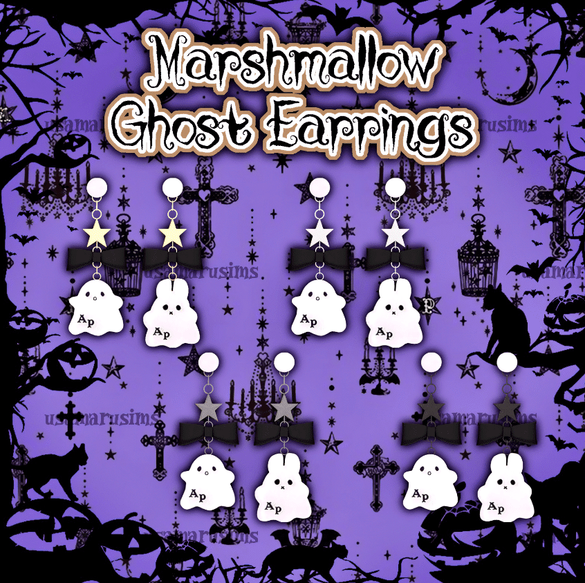 Marshmallow Ghost Earrings Accessory [ALPHA]