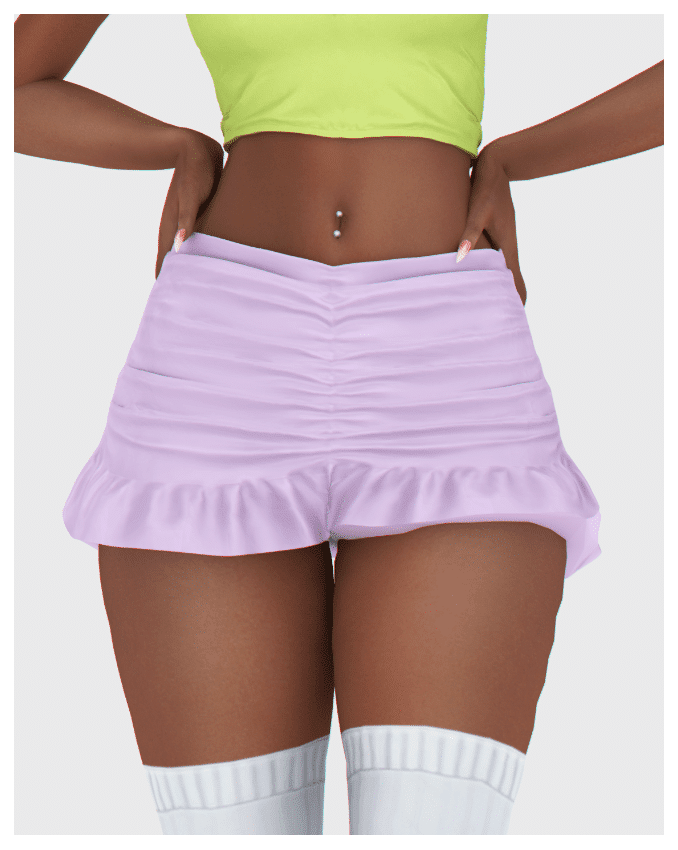 Shirred Mini Skirt for Female [ALPHA]