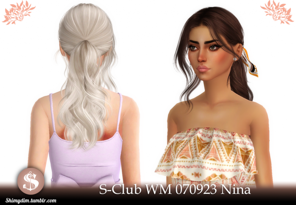 Nina Wavy Ponytail Hairstyle for Female Recolors [ALPHA]