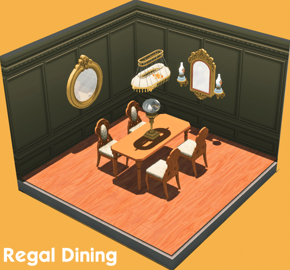 Regal Dining Room Set (Lamp/ Chair/ Wall Mirror/ Dining Table) [MM]
