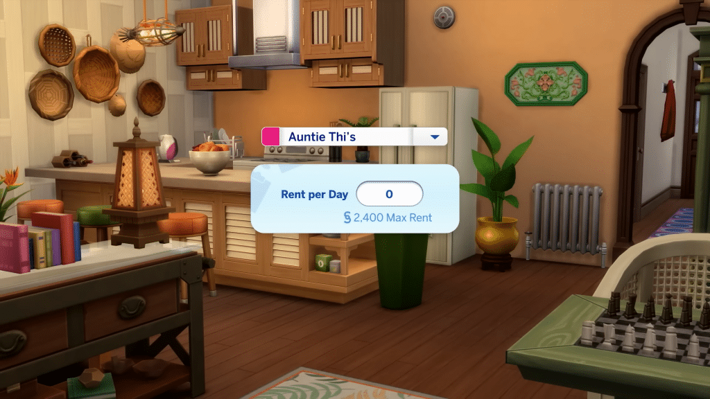 Sims 4 For Rent Setting Rental Rate