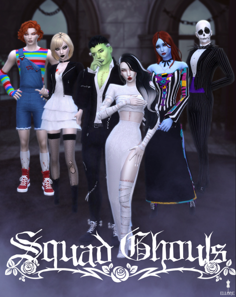 Squad Ghouls Halloween Costumes Set - Dress, Suit, Jumpers MM