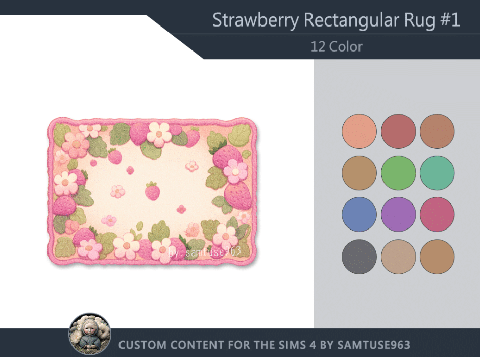 Strawberry themed rug
