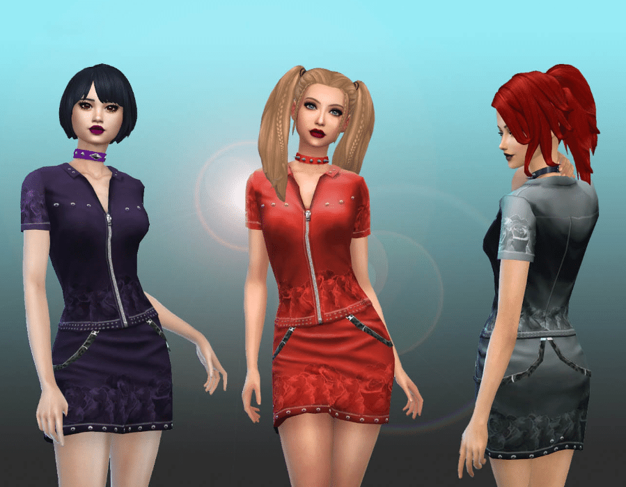 TS2 Goth Dress Conversion for Female