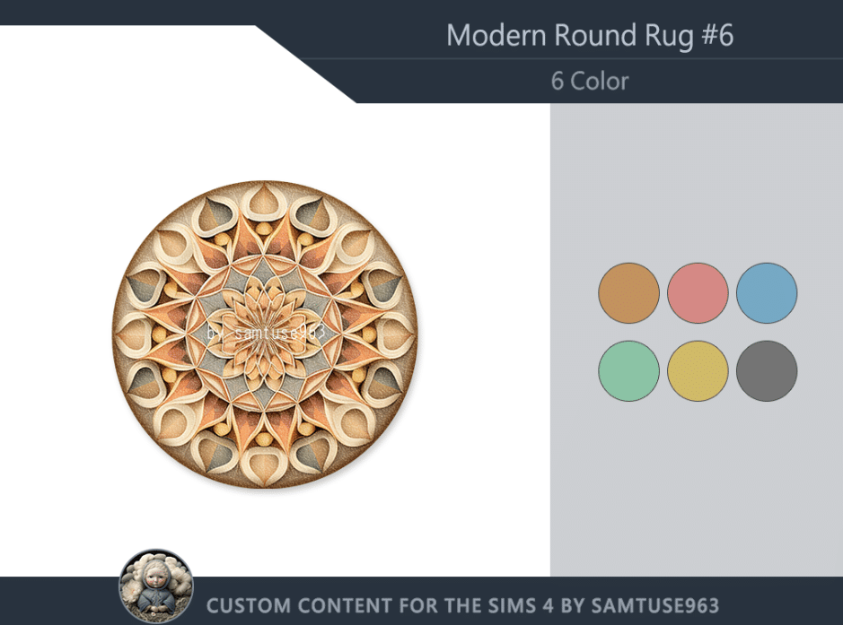 abstract round rug