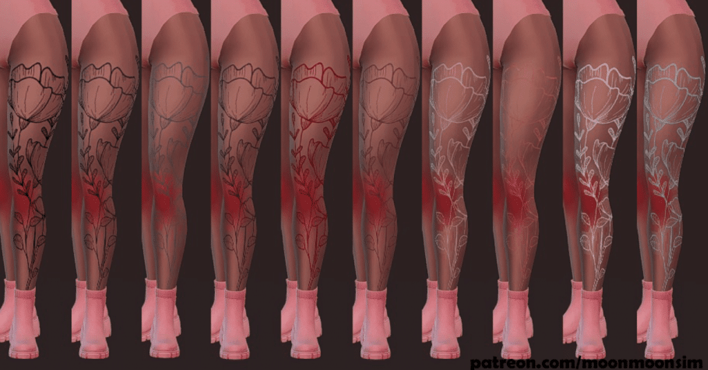 big-botanic-leg-tattoo-for-female