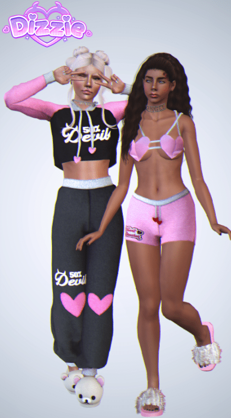 comfy hearts collection set for female