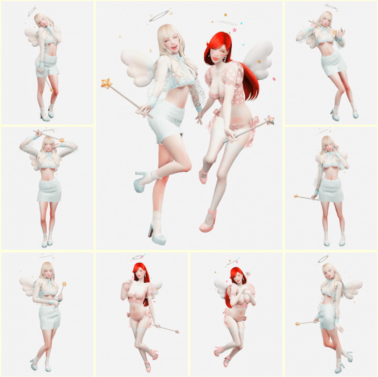 cute fairy halloween pose pack with accessory
