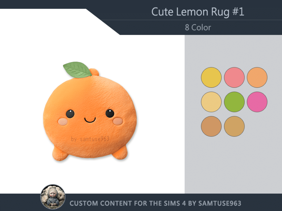 cute lemon rug decor