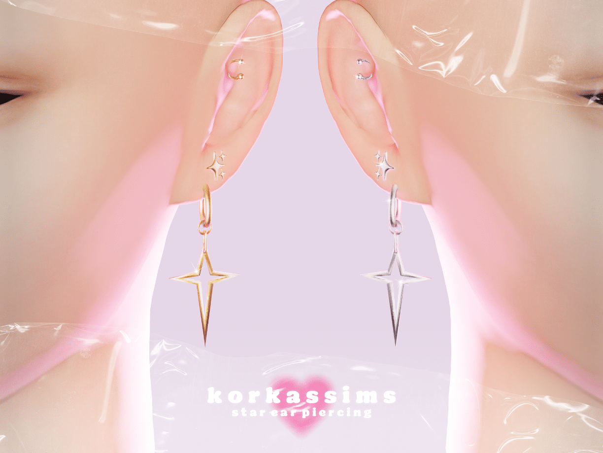 elegant star themed earrings