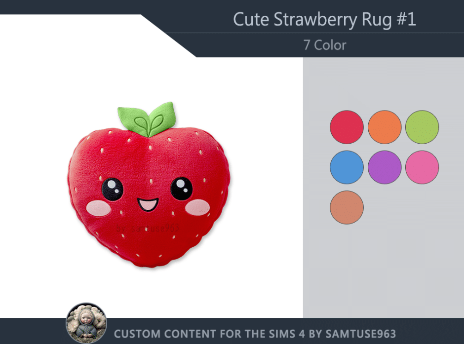 fluffy strawberry rug