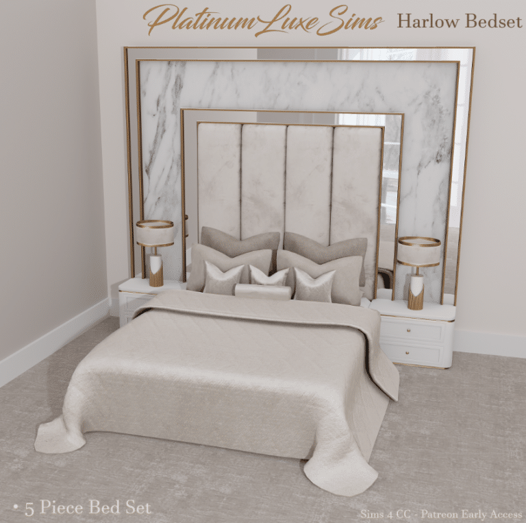 harlow bed set for bedroom