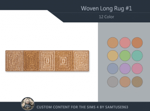long rectangular woven rug