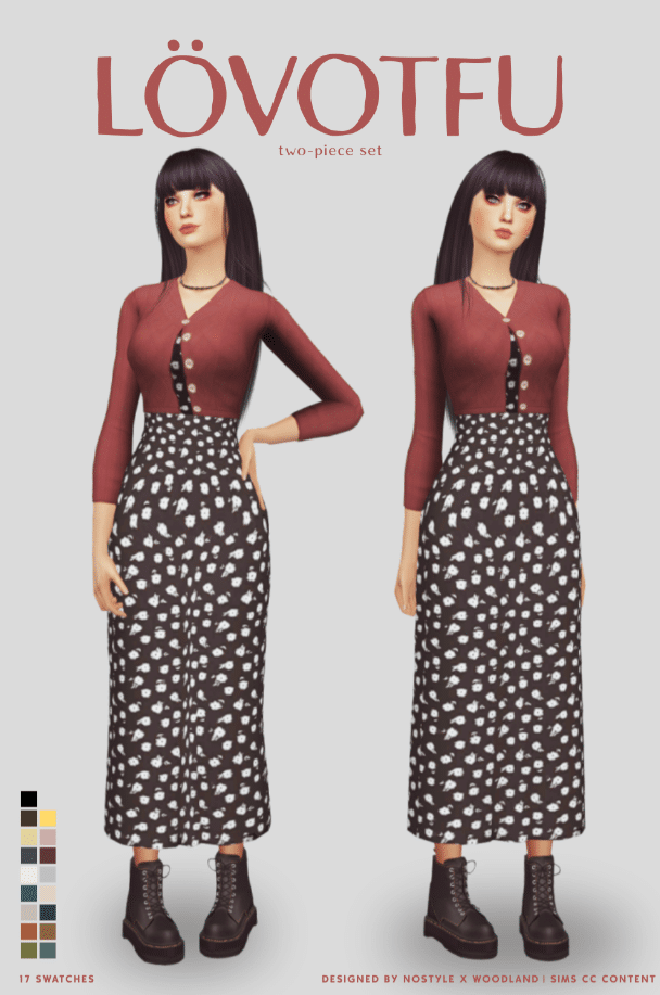 lövotfu two piece dress set