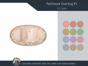 patchwork oval rug