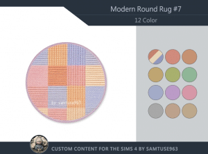 realistic modern round rug