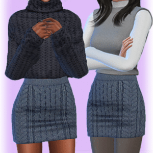 sexy knitted short skirt