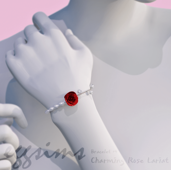 simple charming rose bracelet