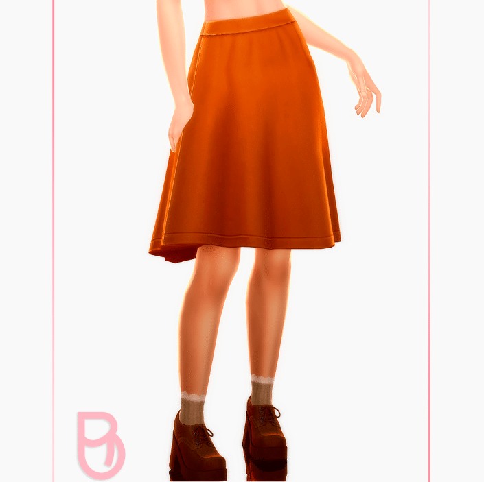 simple plain skirt for female