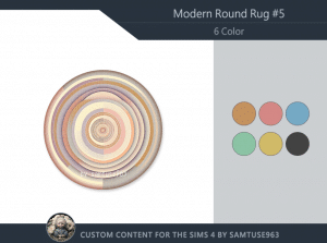 spiral themed round rug