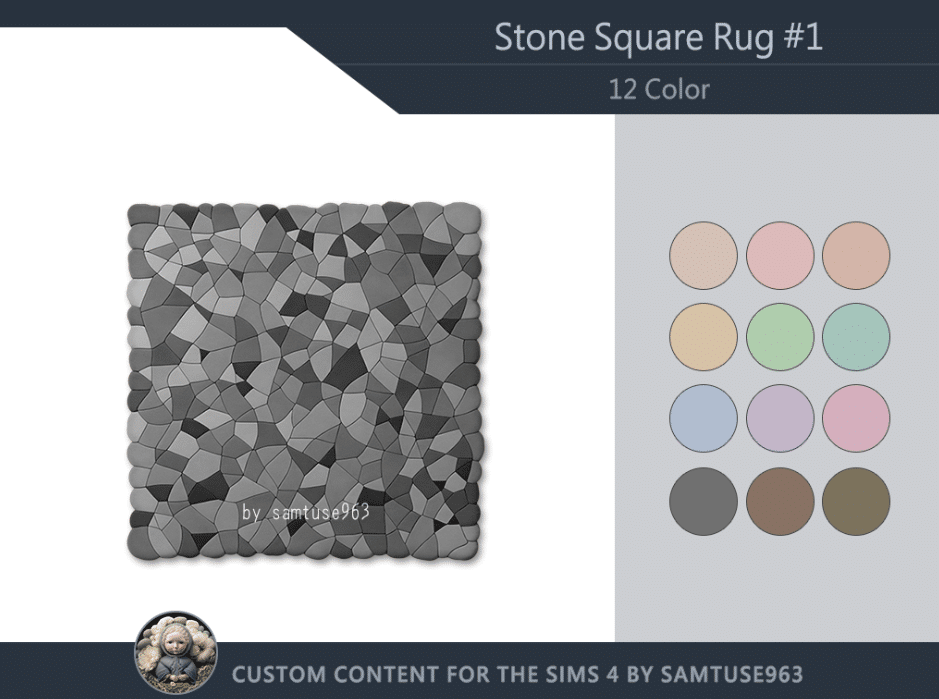 stylish stone rug decor