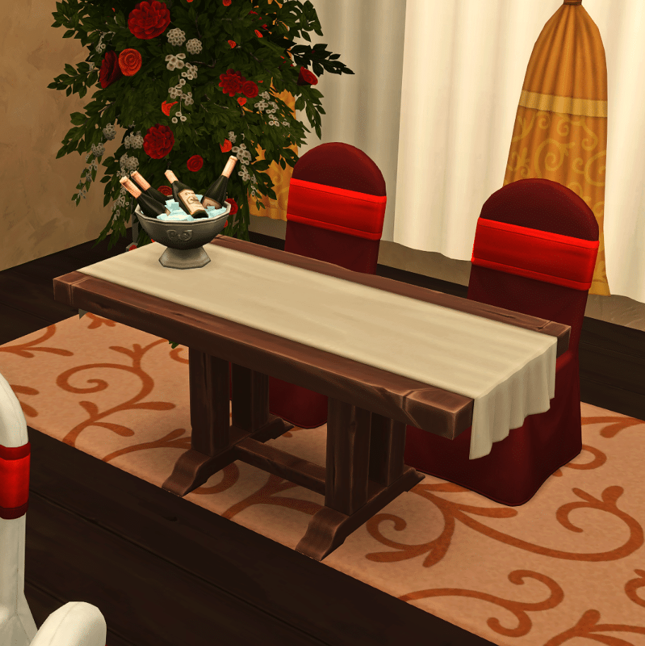 stylish wooden buffet table