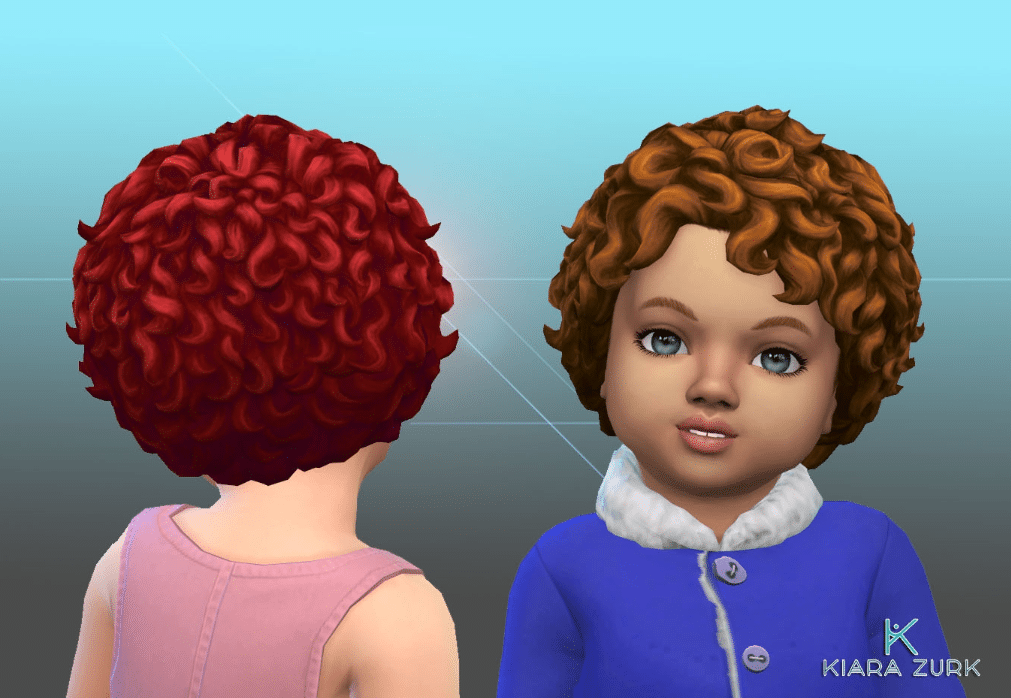 super short and curly hairstyle for toddler