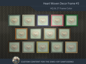 woven fabric heart wall decor