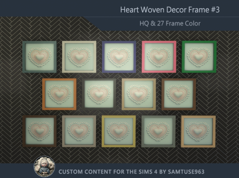 woven fabric heart wall decor