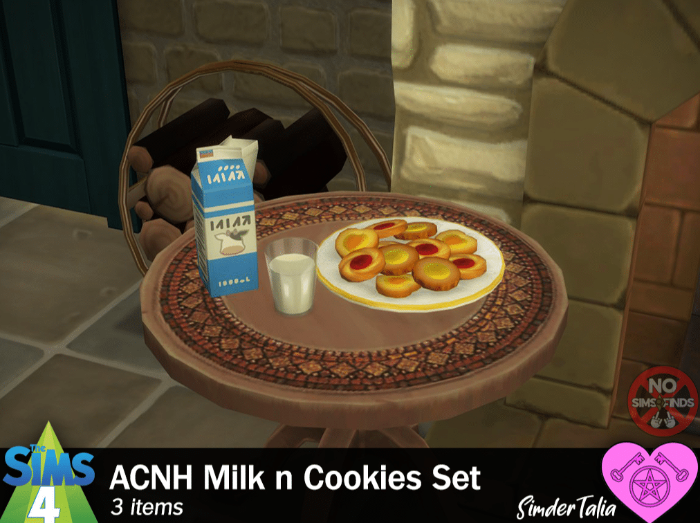 ACNH Milk and Cookies Set