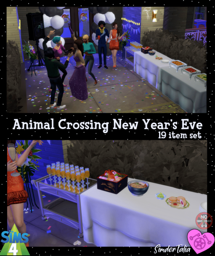 ACNH New Year's Eve Outdoor Set