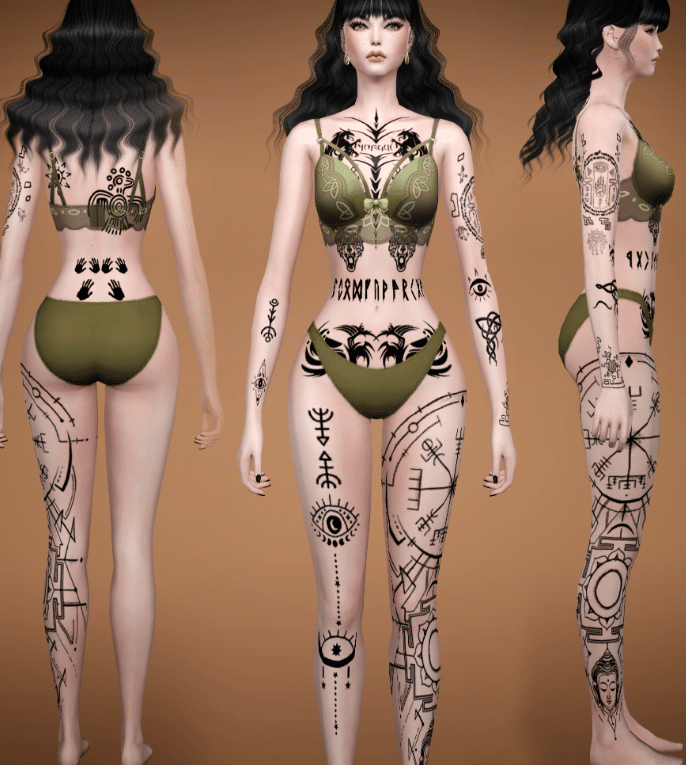 Apocalypse Full Body Tattoos for Male and Female