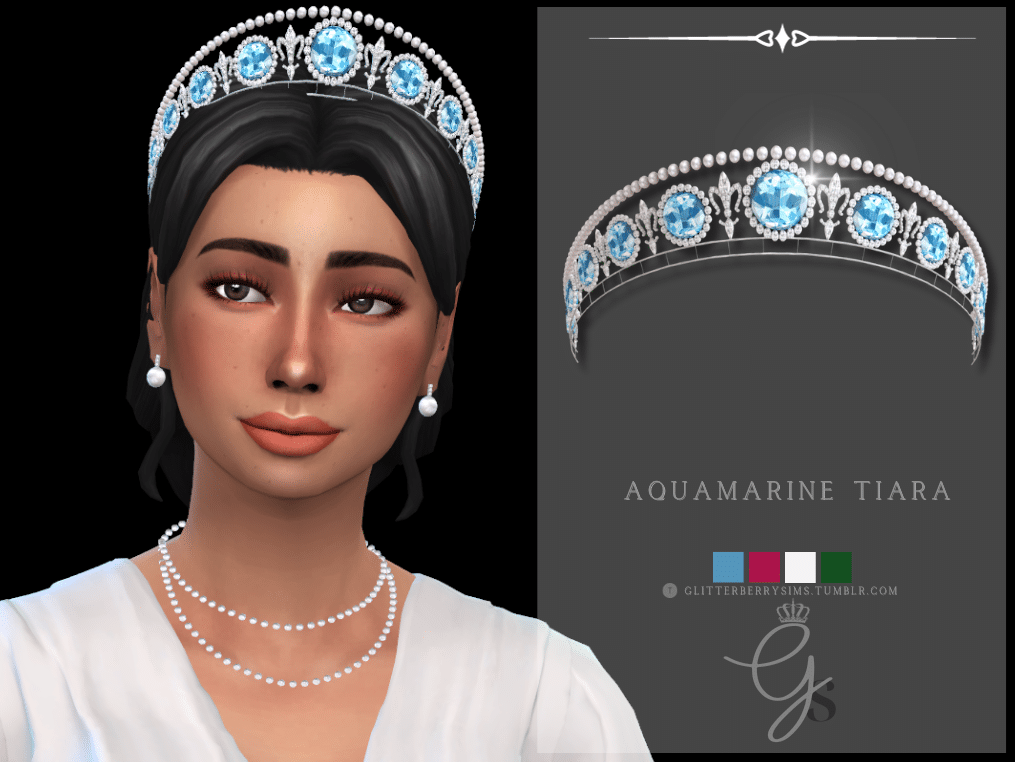 Aquamarine Tiara Head Accessory