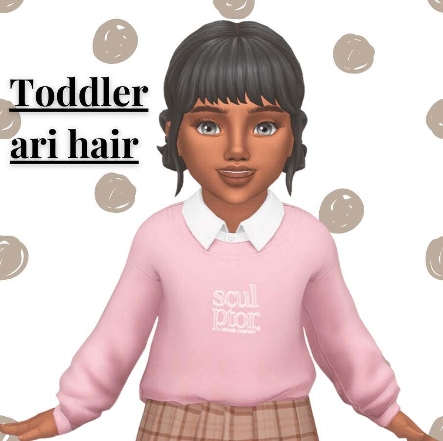 Ari Short Hairstyle with Full Bangs for Toddlers