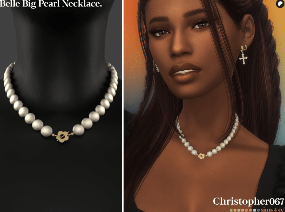 Belle Big Pearl Necklace for Female