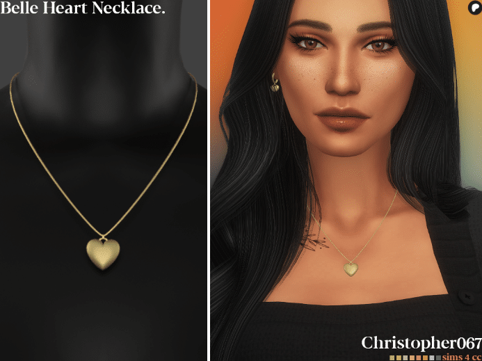 Belle Heart Necklace Accessory for Female