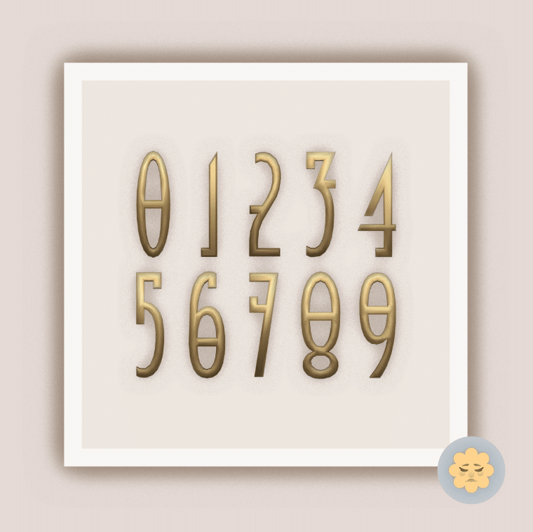 Brassy House Numbers