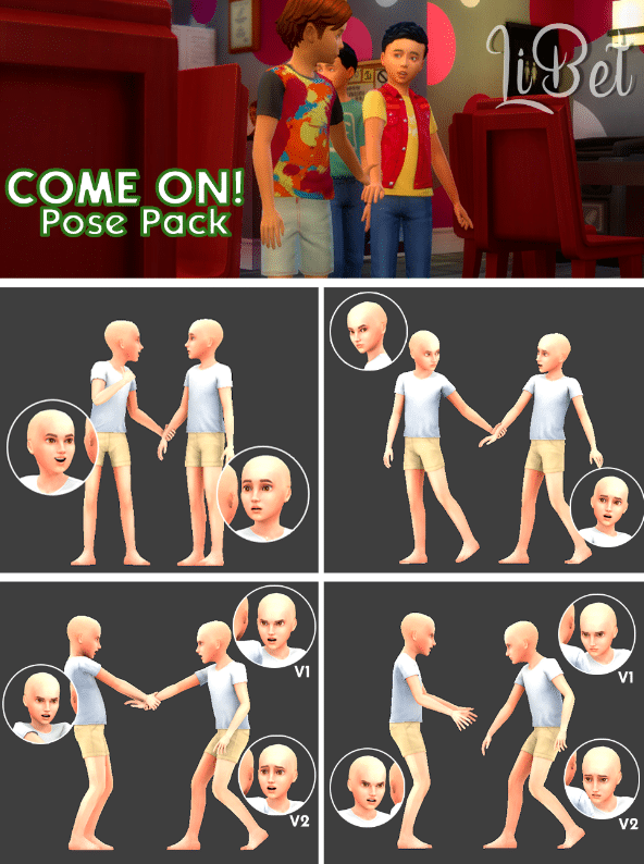 COME ON! Couple Kids Pose Pack