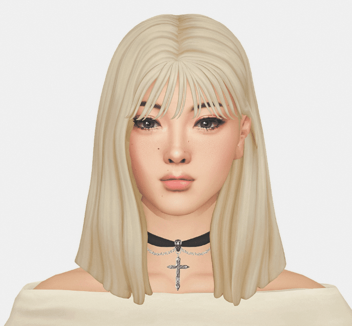 Cassie Stylish Medium Length Hairstyle with Bangs for Female