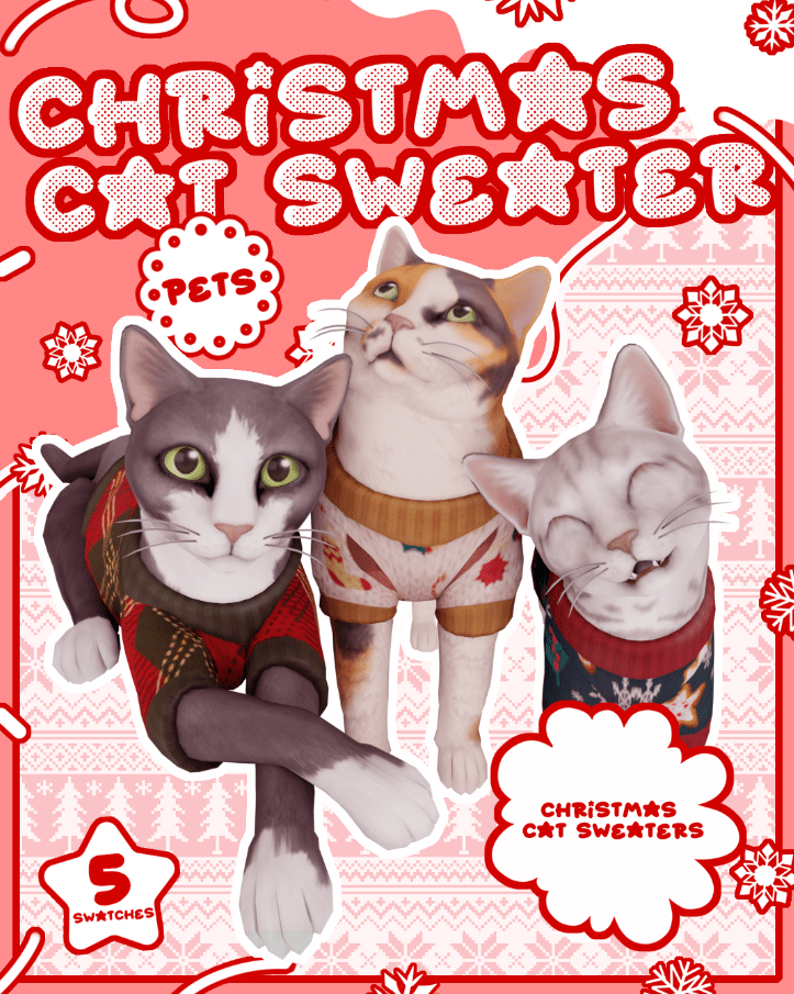 Christmas Cat Sweaters