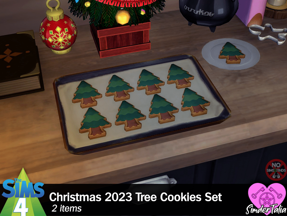 Christmas Tree Cookies Food Decors