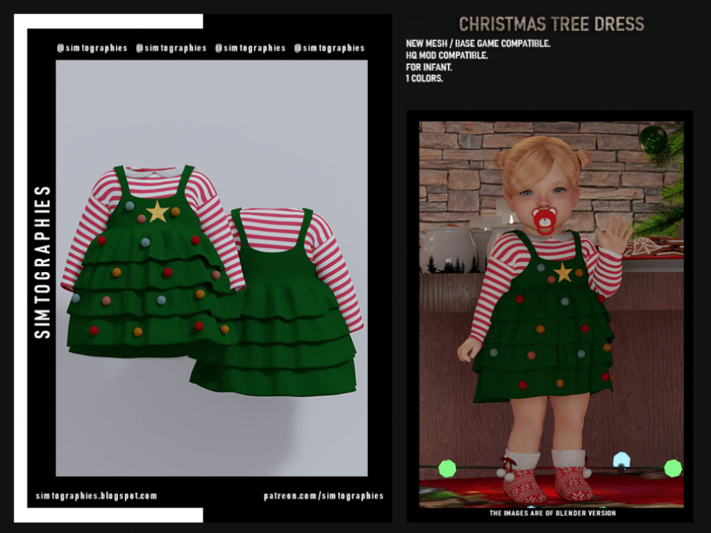 Christmas Tree Dress for Infants